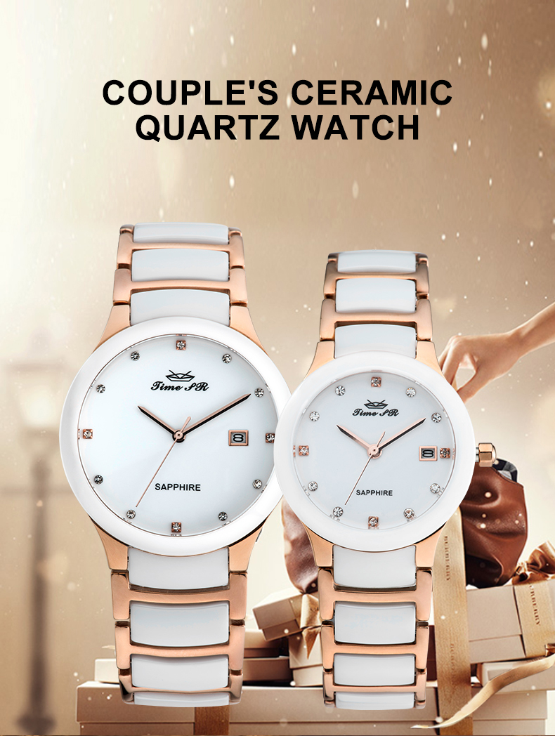 Reloj de pareja de cuarzo Reloj de cerámica