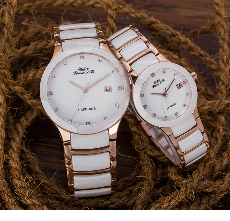 Reloj de pareja de cuarzo Reloj de cerámica