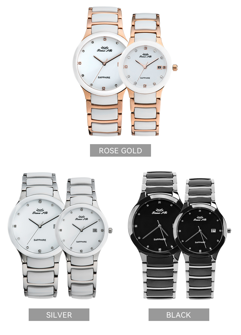 Reloj de pareja de cuarzo Reloj de cerámica
